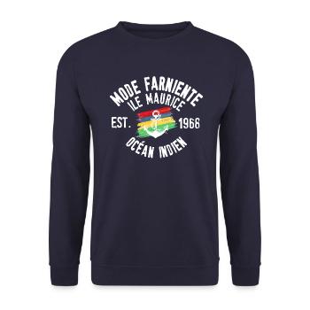 Mode Müßiggang Mauritius - Unisex Pullover - Navy - Vorne - Alina (178cm) & Michal (187cm)