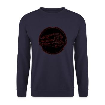 Acrocanthosaurus fossil skull - Unisex Sweatshirt - navy - Front - Alina (178cm) & Michal (187cm)