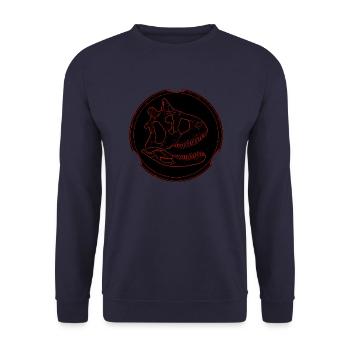 Carnotaurus Fossil Schädel - Unisex Pullover - Navy - Vorne - Alina (178cm) & Michal (187cm)