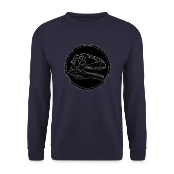 Giganotosaurus Fossil - Unisex Pullover - Navy - Vorne - Alina (178cm) & Michal (187cm)