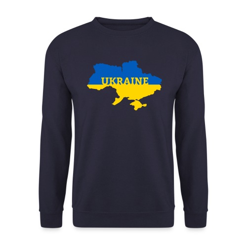 Ukraine Karte Blau Gelb Support & Solidarität - Unisex Pullover