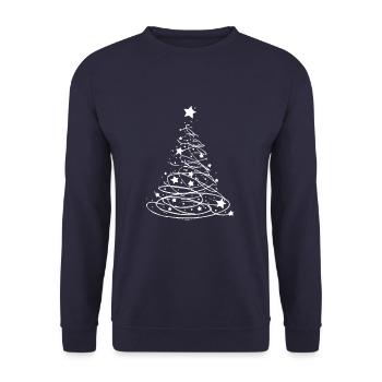 Sapin de Noël / design évolutif pour Noël - Sweat-shirt Unisexe - marine - Devant - Alina (178cm) & Michal (187cm)