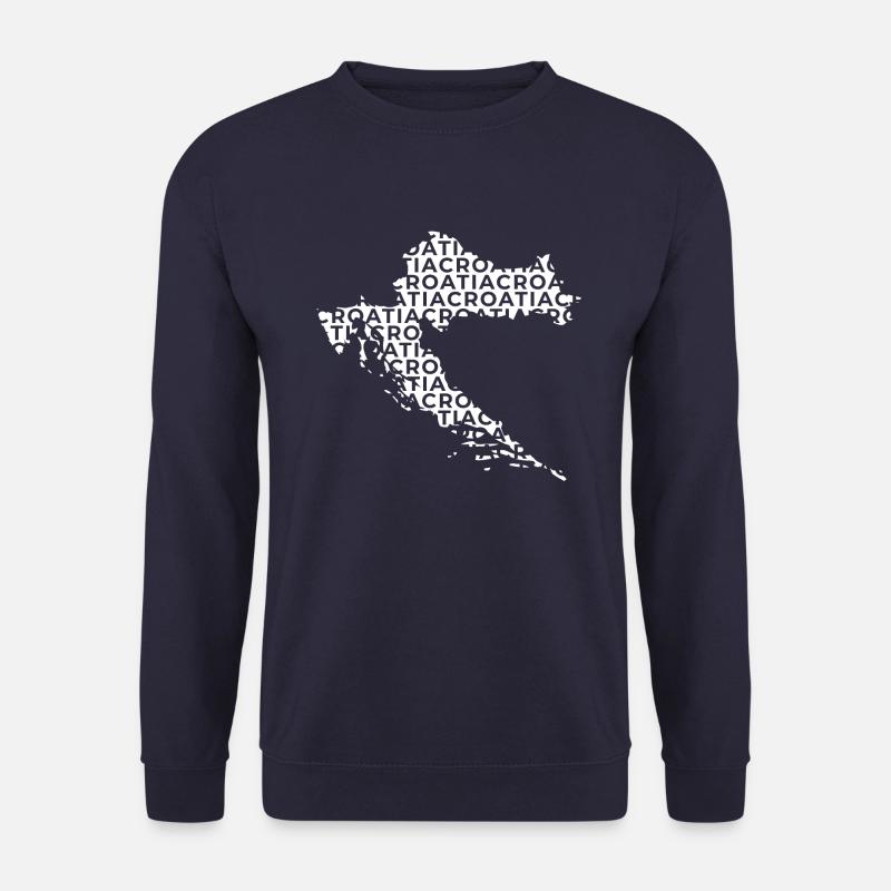 From Croatia with Love - Croatian map white - Unisex Pullover - Navy