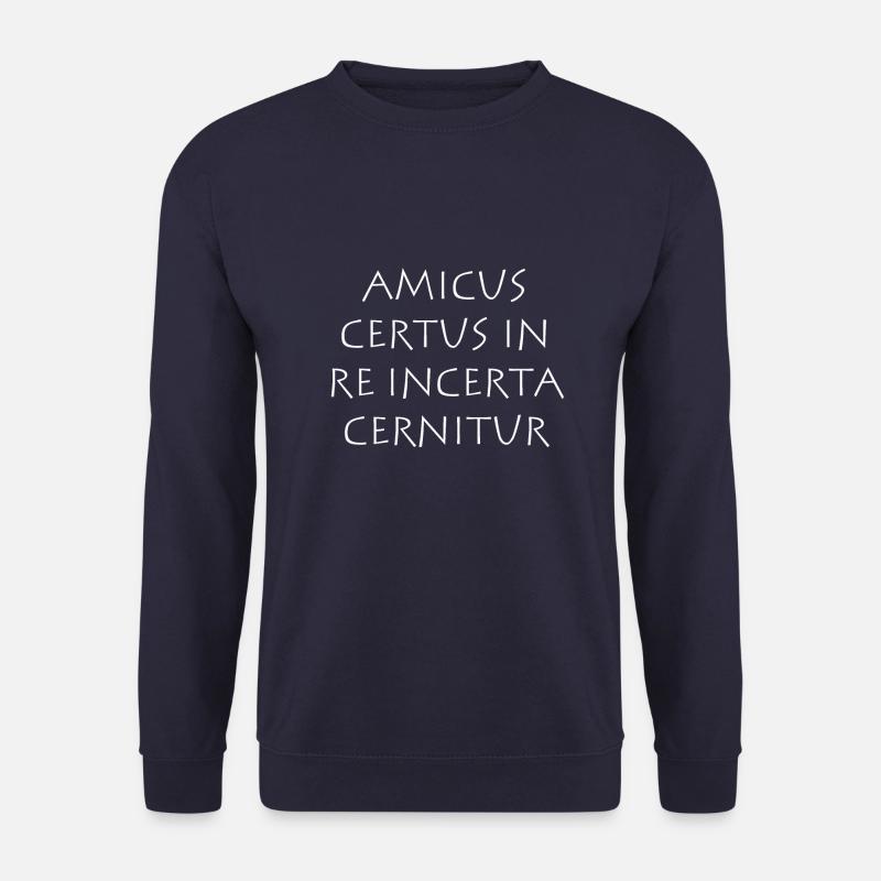 Amicus certus in re incerta cernitur - Unisex Pullover - Navy