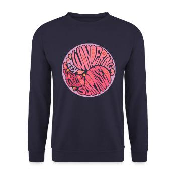 Continuez à vous demander Lilas - Sweat-shirt Unisexe - marine - Devant - Alina (178cm) & Michal (187cm)