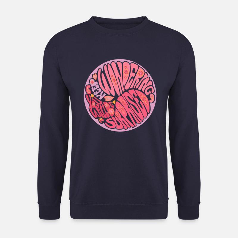 Wundern Sie sich weiter, Flieder - Unisex Pullover - Navy