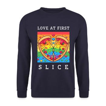 Liebe auf den ersten Schnitt - Unisex Pullover - Navy - Vorne - Alina (178cm) & Michal (187cm)