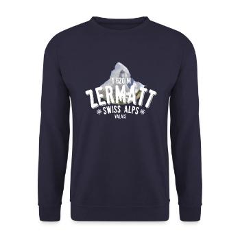 Zermatt Alpes suisses - Sweat-shirt Unisexe - marine - Devant - Alina (178cm) & Michal (187cm)