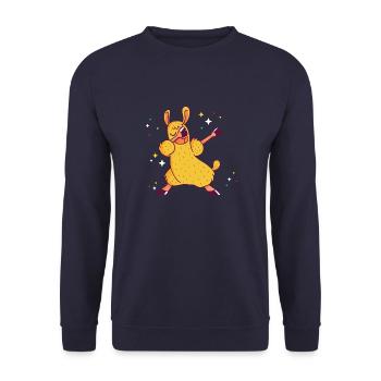 lama - Unisex Sweatshirt - navy - Front - Alina (178cm) & Michal (187cm)