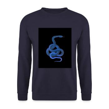 Serpent bleu - Sweat-shirt Unisexe - marine - Devant - Alina (178cm) & Michal (187cm)