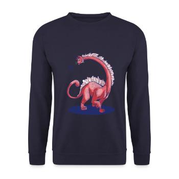Jurassic Meow - sans fond - Sweat-shirt Unisexe - marine - Devant - Alina (178cm) & Michal (187cm)