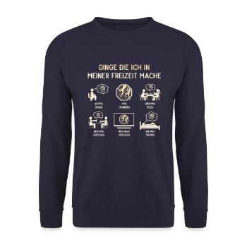 MMA-Kämpfer Humor Freizeit - Unisex Pullover - Navy - Vorne - Alina (178cm) & Michal (187cm)