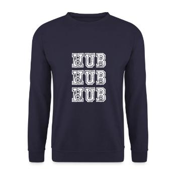 Make the Hub Helicopter Helicopter 117 Gift - Unisex Sweatshirt - navy - Front - Alina (178cm) & Michal (187cm)