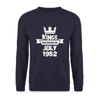 Juillet 1952 - Cadeau du 70e anniversaire. Génial. - Sweat-shirt Unisexe - marine - Devant - Alina (178cm) & Michal (187cm)