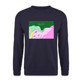 Bonjour - Sweat-shirt Unisexe - marine - Devant - Alina (178cm) & Michal (187cm)
