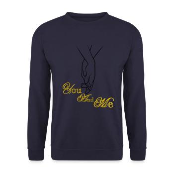 You and Me Love Valentines Design - Unisex Sweatshirt - navy - Front - Alina (178cm) & Michal (187cm)