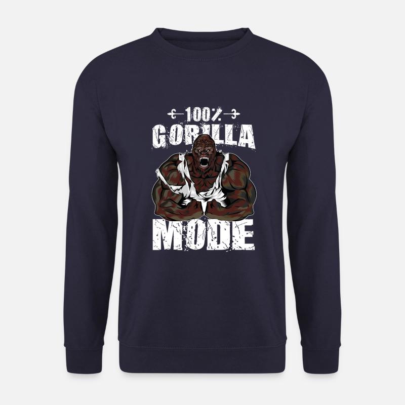 gorilla mode beast gym fitness - Unisex Pullover - Navy