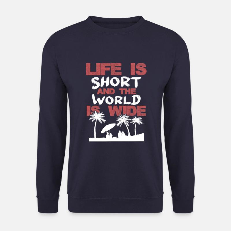 leben ist kurz weltreise - Unisex Pullover - Navy
