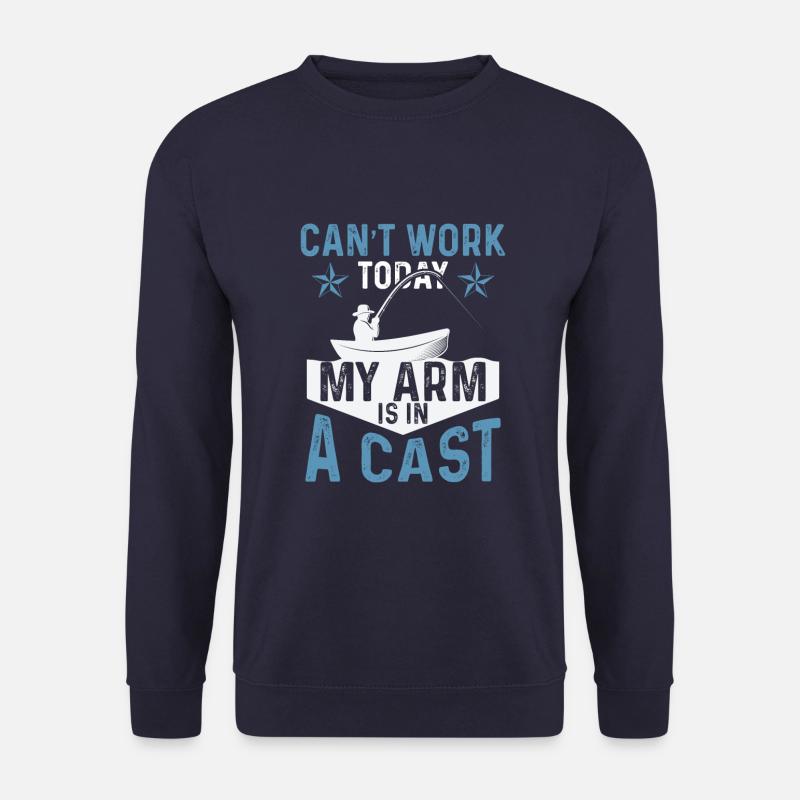 ne pas travailler pêche - Sweat-shirt Unisexe - marine