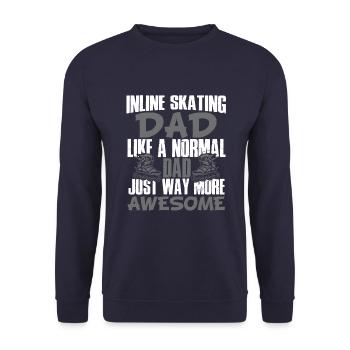inline skate dad - Sweat-shirt Unisexe - marine - Devant - Alina (178cm) & Michal (187cm)