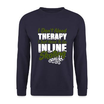 therapie inline skating - Sweat-shirt Unisexe - marine - Devant - Alina (178cm) & Michal (187cm)