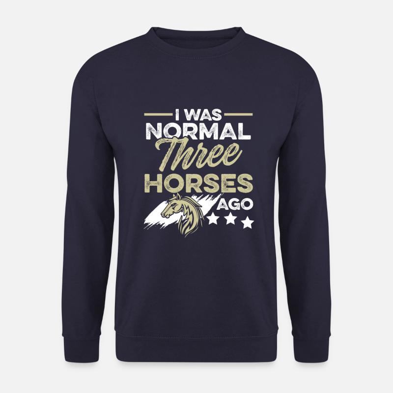 horses funny saying - Unisex Sweatshirt - navy