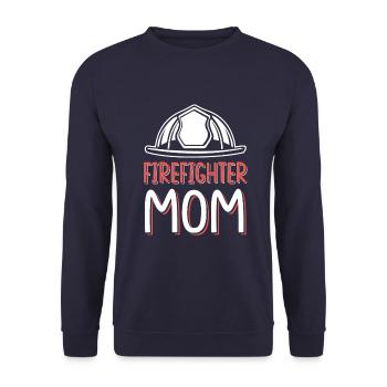 feuerwehr mama - Unisex Pullover - Navy - Vorne - Alina (178cm) & Michal (187cm)
