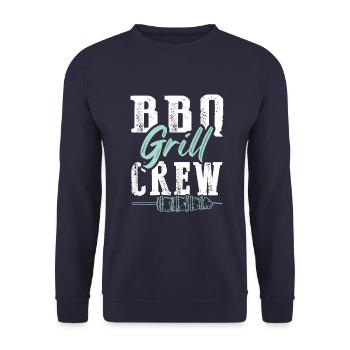 grillen bbq - Unisex Pullover - Navy - Vorne - Alina (178cm) & Michal (187cm)