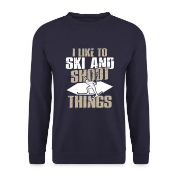 ski biathlon - Sweat-shirt Unisexe - marine - Devant - Alina (178cm) & Michal (187cm)
