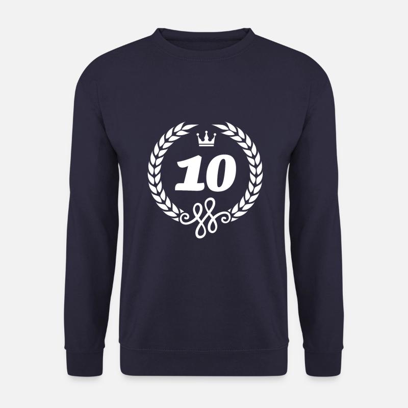 10 years symbol wreath - Unisex Sweatshirt - navy