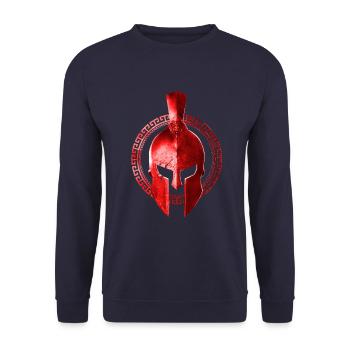 spartan casque guerrier gladiator symbole - Sweat-shirt Unisexe - marine - Devant - Alina (178cm) & Michal (187cm)