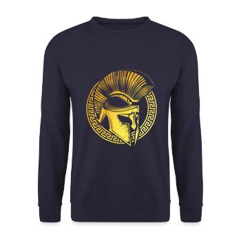 spartan casque or guerrier gladiator - Sweat-shirt Unisexe - marine - Devant - Alina (178cm) & Michal (187cm)