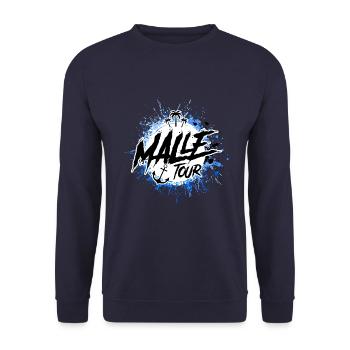 malle tour klecks - Unisex Pullover - Navy - Vorne - Alina (178cm) & Michal (187cm)