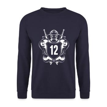 12 Nombre d’armoiries - Sweat-shirt Unisexe - marine - Devant - Alina (178cm) & Michal (187cm)