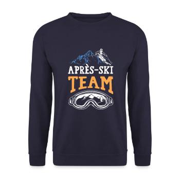 Après Ski Team - Unisex Sweatshirt - navy - Front - Alina (178cm) & Michal (187cm)