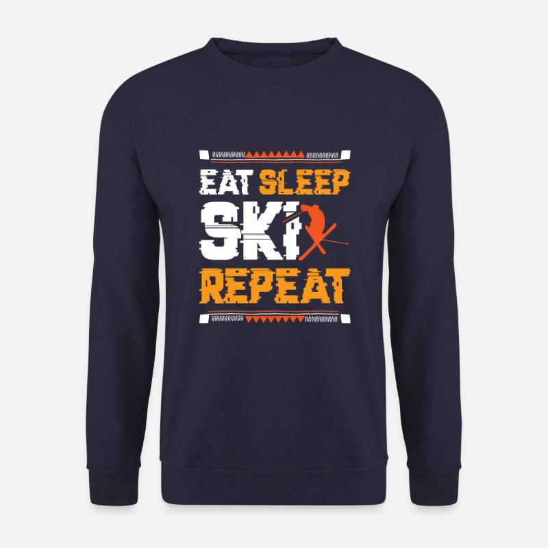 Eat Sleep Ski Repeat - Unisex Sweatshirt - navy