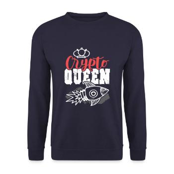 Crypto King - Unisex Pullover - Navy - Vorne - Alina (178cm) & Michal (187cm)