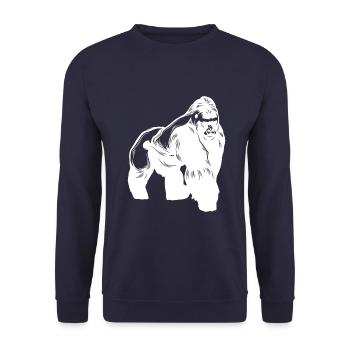 Gorilla Animal - Unisex Sweatshirt - navy - Front - Alina (178cm) & Michal (187cm)