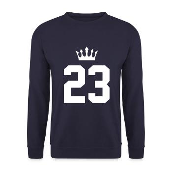 23 Couronne numérique - Sweat-shirt Unisexe - marine - Devant - Alina (178cm) & Michal (187cm)