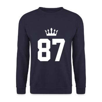 87 Couronne numérique - Sweat-shirt Unisexe - marine - Devant - Alina (178cm) & Michal (187cm)