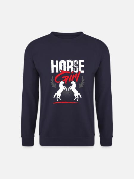 Chevaux Filles - Sweat-shirt Unisexe - marine
