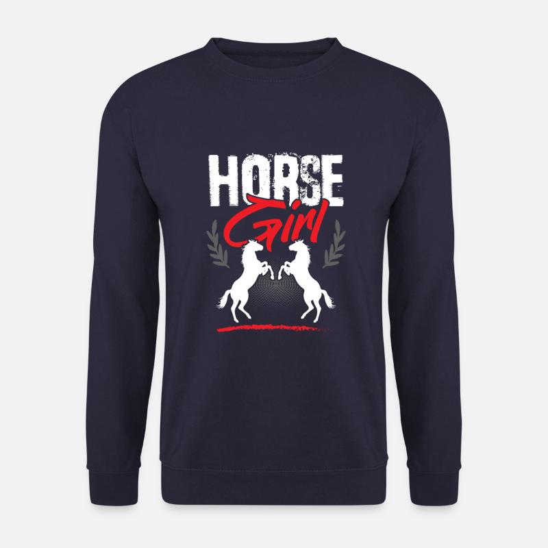 Pferde Mädchen - Unisex Pullover - Navy
