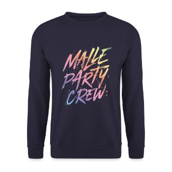 malle party crew colorful - Unisex Sweatshirt - navy - Front - Alina (178cm) & Michal (187cm)