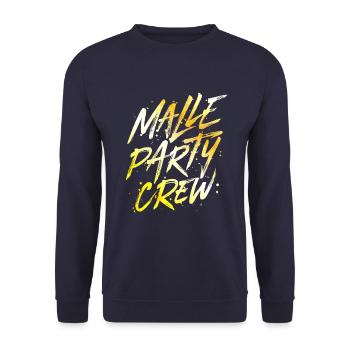 malle party crew gold - Unisex Sweatshirt - navy - Front - Alina (178cm) & Michal (187cm)