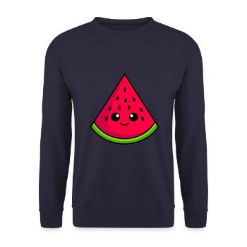 Bande dessinée pastèque - Sweat-shirt Unisexe - marine - Devant - Alina (178cm) & Michal (187cm)