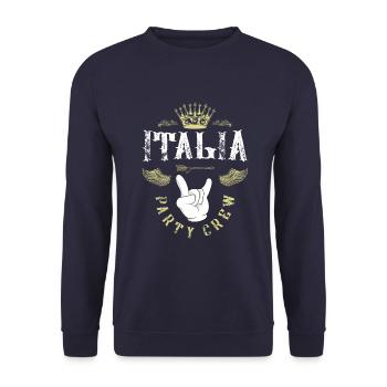 Équipage de l’Italia Party - Sweat-shirt Unisexe - marine - Devant - Alina (178cm) & Michal (187cm)