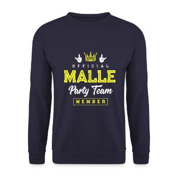 Malle Party Crew - Unisex Sweatshirt - navy - Front - Alina (178cm) & Michal (187cm)