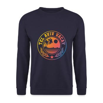 Tel Aviv Holidays - Unisex Sweatshirt - navy - Front - Alina (178cm) & Michal (187cm)