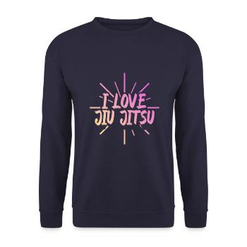 J’adore le Jiu Jitsu - Sweat-shirt Unisexe - marine - Devant - Alina (178cm) & Michal (187cm)