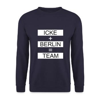 Icke und Berlin - Unisex Pullover - Navy - Vorne - Alina (178cm) & Michal (187cm)